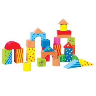 Lelin Toys - Baby Walker with Coloured Blocks - 30 pcs.
